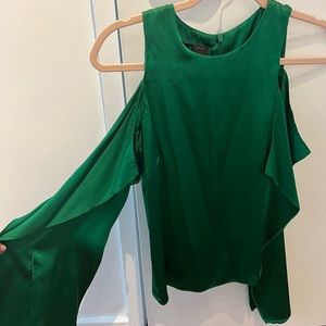 pinko green blouse! off shoulder worn once